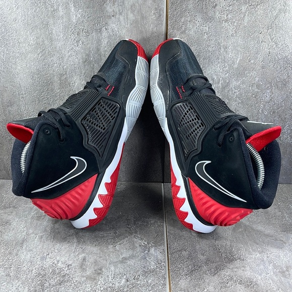 Nike Kyrie 6 BLack Red White Size 7Y / Women’s 8.5 - Picture 5 of 8